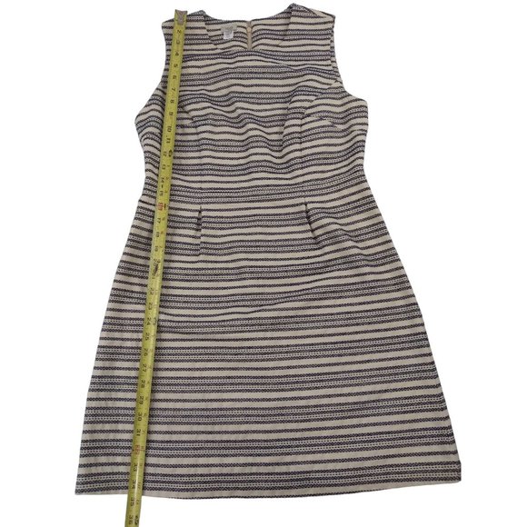 Hoss Inropia Anthropologie Textured geometric striped Sheath Dress Sz 42 (US 10) - Picture 11 of 16